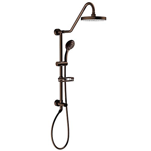 PULSE ShowerSpas 1011-lll-ORB Kauai III Shower System, with 8' Rain Showerhead, 5-Function Hand Shower, Adjustable Slide Bar and Soap Dish, Oil-Rubbed Bronze