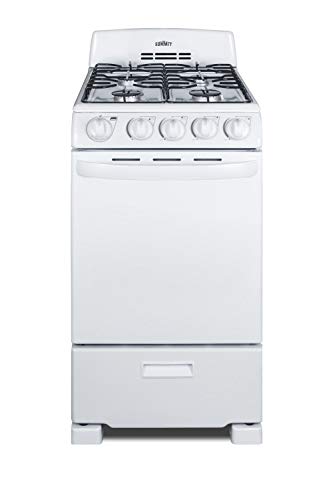 Summit RG200WS 20 Inch Wide 2.3 Cu. Ft. Free Standing Gas Range with Broiler Compartment