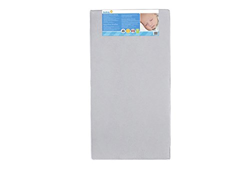 Safety 1st Heavenly Dreams White Crib & Toddler Bed Mattress for Baby & Toddler, Water Resistant, Lightweight, Hypoallergenic, Green Guard Gold Certified