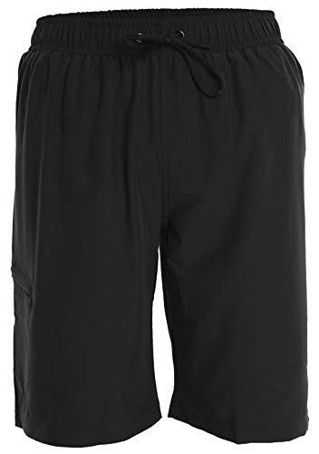 Men’s Boardshorts - XXL - Black - Perfect Swimsuit, Swim Trunks, Board Shorts, Workout or Athletic Shorts for The Beach, Lifting, Running, Surfing, Pool, Gym. for Adults, Men’s Boys