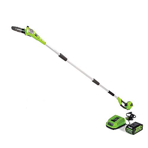 Greenworks 8.5' 40V Cordless Pole Saw, 2.0 AH Battery Included 20672