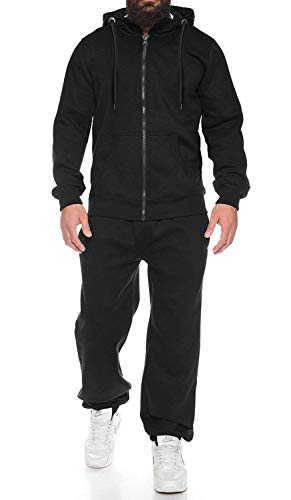 COOFANDY Men's Activewear Full Zip Warm Up Tracksuit Sports Set Casual Sweat Suit Comfy Sweatsuits Black, X-Large