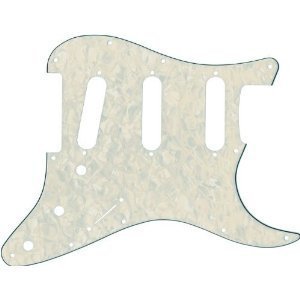 Fender Modern Pickguard, Stratocaster, 11-Hole - White Moto