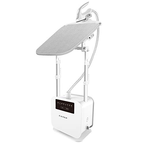 KAPAS Adjustable Garment Steamer Accessories for Clothes, Build-in Rotatable Ironing Board, 2.1L Water Tank, 8 Ironing Options for Different Clothes