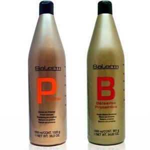 Salerm Protein Shampoo and Balsamo Conditioner Combo Set
