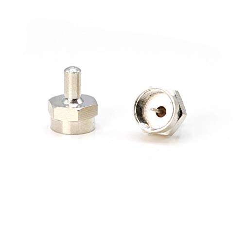 Coaxial F Type 75 Ohm Terminator | 4 Pack | 75 Ohm Resistor for Coax and RF - (F-Pin / F81) Install on Unused Ports in Your Cable, Satellite, Antenna, or Other RF System