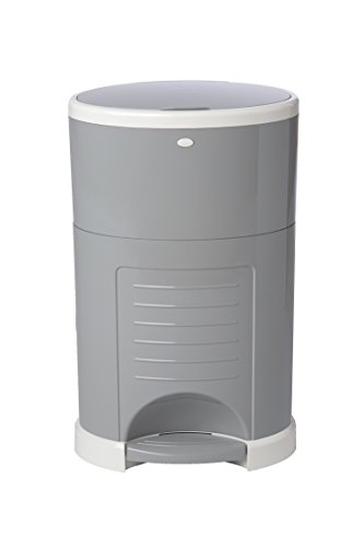 Dekor Classic Hands-Free Diaper Pail | Gray | Easiest to Use | Just Step – Drop – Done | Doesn’t Absorb Odors | 20 Second Bag Change | Most Economical Refill System