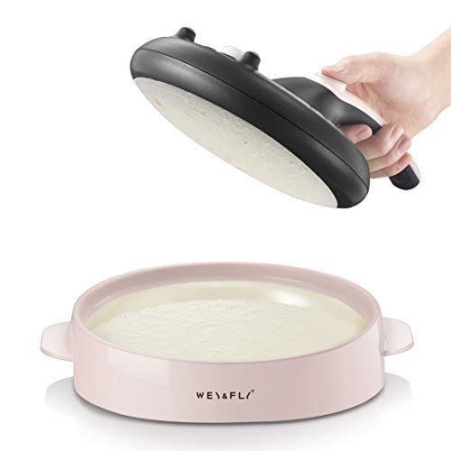 Electric Crepe Maker, WEY&FLY Pancake Maker, Hot Plate Cooktop, Nonstick Electric Griddle, Batter Spreader, 3-Level temperature control, Roti, Blintz, Chapati, Tortillas(Upgraded Pan Style)