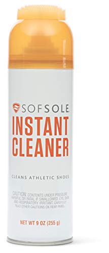 Sof Sole unisex-adult Instant Cleaner Foaming Stain Remover for Athletic Shoes, Black, 9-Ounce
