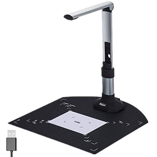 Document Camera for Teachers Scanners for Computers Laptop Portable USB 8MP HD A3 & A4 Large Format Doc Cam Photo Scanner Online Teaching with OCR, Scan Snap, Multiple Page Auto Scanning, LED ect