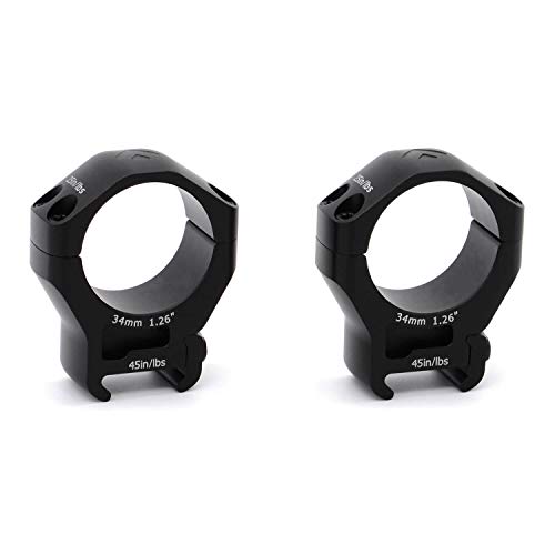 Arken Optics Halo 7075 Scope Mount Rings Fits 30mm and 34mm Various Height for Hunting and Precision Shooting (34, 1.45 Inch)