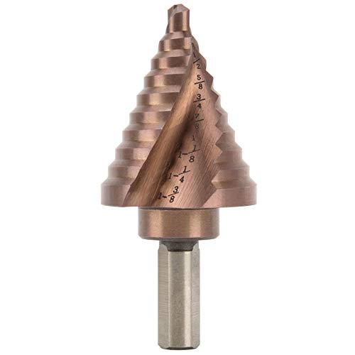 CO-Z Cobalt Added M35 Step Drill Bit, Spiral Step Drill Bit, Unibit Drill Bit for Cutting Drilling Holes On Stainless Steel, Steel, Metal Sheet, Multiple Hole Stepped Up Bit for Professionals
