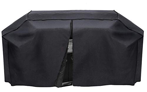 XL 79' Heavy Duty Combination Smoker-Grill Cover-Middle Zipper for Easy Access-Waterproof, Fade/Tear Resistant PVC Coated Cover Fits most Brands: Masterbuilt, Smoke Hollow, Pit Boss, Char Broil