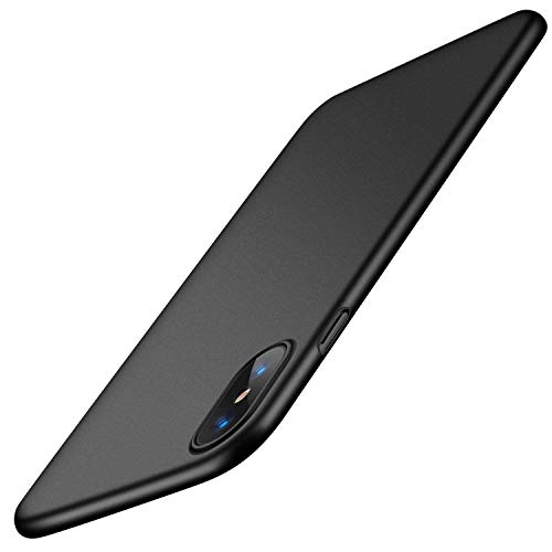 TORRAS Slim Fit iPhone Xs Case/iPhone X Case, Hard Plastic PC Super Thin Mobile Phone Cover Case with Matte Finish Coating Grip Compatible with iPhone X/iPhone Xs 5.8 inch, Black