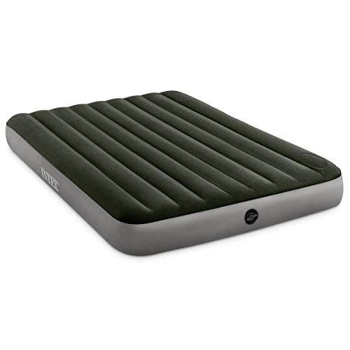 Intex Dura-Beam Standard Series Downy Airbed with Built-in Foot Pump, Queen