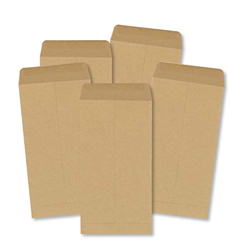 Coin Envelopes, 500 Pack Kraft Seed Envelopes, Small Parts Envelopes with Gummed Seal, 2.25 x 3.5 Inches