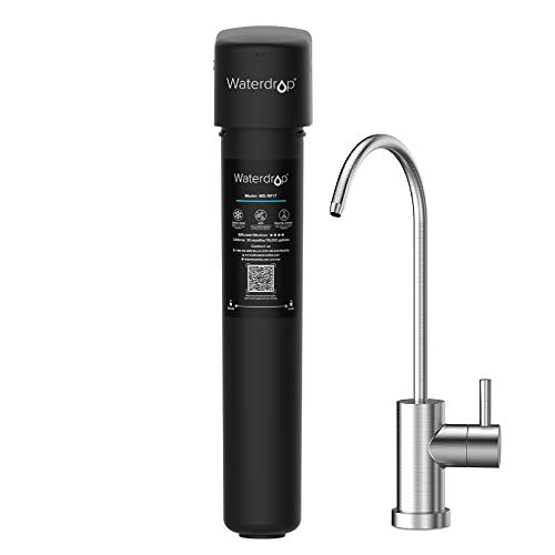 Waterdrop 17UB Under Sink Water Filter System, 3-Year Ultra Long Lifetime Drinking Water Filtration System, with Dedicated Brushed Nickel Faucet, Removes 99% Lead, Chlorine, Bad Taste & Odor, USA Tech
