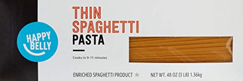 Amazon Brand - Happy Belly Pasta, Thin Spaghetti, 48 Ounce