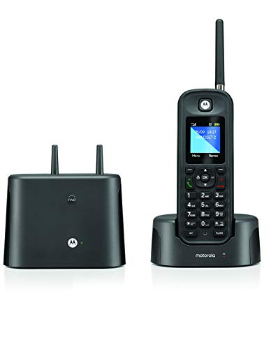 Motorola O211 DECT 6.0 Long Range Cordless Phone, Water & Dust Resistant, IP67 Certified, Black, 1 Handset