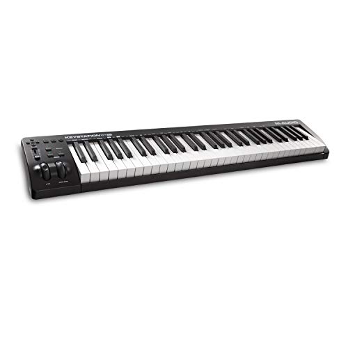 M-Audio Keystation 61 MK3 | Compact Semi-Weighted 61-Key USB-Powered MIDI Keyboard Controller with Assignable Controls, Pitch / Modulation Wheels and Software Production Suite included