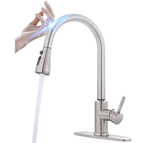 Touch Kitchen Faucet with Pull Down Sprayer, MSTJRY Stainless Steel Kitchen Sink Faucet with Pullout Sprayer, Faucets for Kitchen Sinks