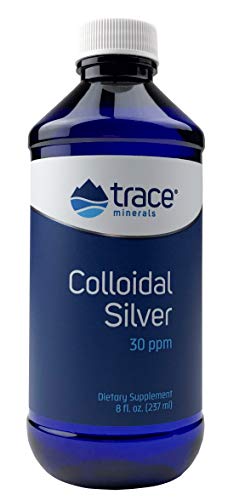 Trace Minerals Research Vegan Colloidal Silver, Bio-Active Silver Hydrosol Liquid Mineral Supplement, Natural & Pure, 30 PPM, 8 fl. Oz