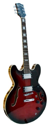 Glen Burton GE355-RDS'Memphis' Semi Hollowbody Electric Guitar, Redburst