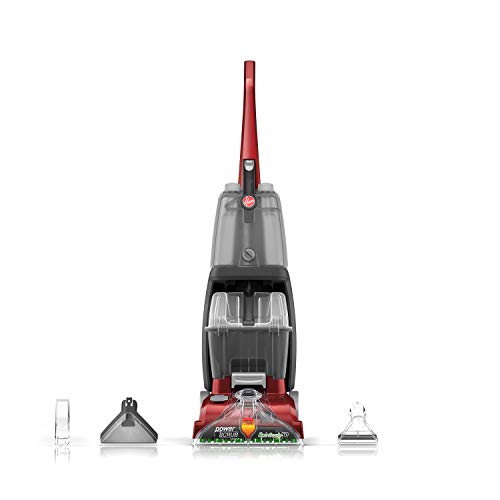 Hoover FH50150 Power Scrub Deluxe Carpet Cleaner Machine, Upright Shampooer, Red