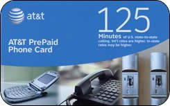 At&t Prepaid Phone Card - 125 Min.