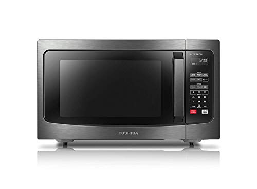 Toshiba ML-EM45PIT(BS) Microwave Oven with Inverter Technology, LCD Display and Smart Sensor, 1.6 Cu.ft, Black Stainless Steel