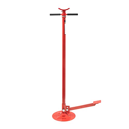 Sunex 6810A, Underhoist Support Stand with Foot Pedal, ¾ Ton Capacity, Large Base, Bearing Mounted Spin Handle, Easy Turning, Height Adjustment Under Load, Contoured Saddle, Easy Handling, Lightweight, Supports Vehicle Components Only