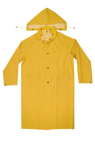 CLC Custom Leathercraft Rain Wear R105M .35 MM PVC Trench Coat, Medium,Yellow