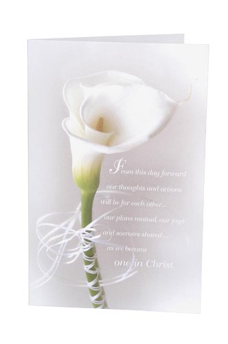 Darice VL6197 Single Calla Lily Flower Wedding Program/Invitation Paper, 8-1/2-Inch, 100 Per Pack