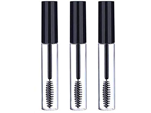 Sinen 3pcs 10ml Empty Mascara Tube Wand Eyelash Cream Container Bottle with 3 Rubber Inserts 3 Funnels 3 Transfer Pipettes