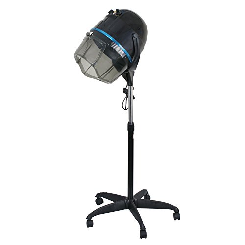 Professional 1300W Adjustable Hooded Floor Hair Bonnet Dryer Stand Up Rolling Base with Wheels Salon Equipment
