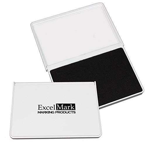 ExcelMark Ink Pad for Rubber Stamps 2-1/8' by 3-1/4' - Black