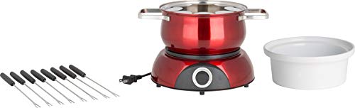 Trudeau Electric Scarlet Fondue Pot, 84 oz, Red