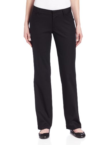 Dickies Women's Relaxed Straight Stretch Twill Pant, Black, 8 Regular
