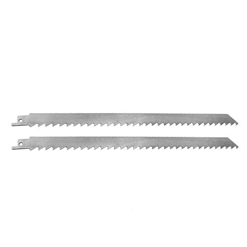 ZUZZEE 2 pcs 300mm Stainless Steel Reciprocating Saw Blades Cutting tools for Cutting Ice, Frozen Meat, Bone, Beef (12 Inch)