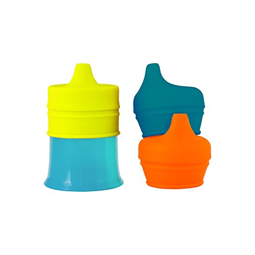Boon Snug Spout with Cup, Blue/Orange/Green (Pack of 3)