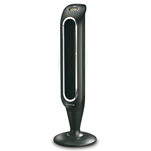Honeywell Fresh Breeze Tower Fan with Remote Control HYF048 Black With Programmable Thermostat, Timer Shut-Off Function & Dust Filter