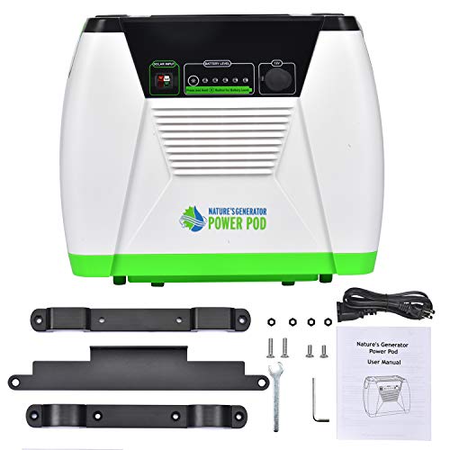 Nature’s Generator Power Pod 1200Wh Solar Powered Expansion Add-on Pod with 35 inch 4AWG Expansion Cable for Nature’s Generator or Another Power Pod