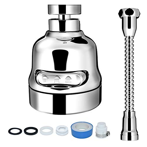 Sink Faucet Sprayer Attachment, INAYA Movable Kitchen Tap Head, 360° Rotatable Anti-Splash Faucet Nozzle Head with Hose - Best Tap Booster and Water Saving Kitchen Sink Faucet Sprayer Head Replacement