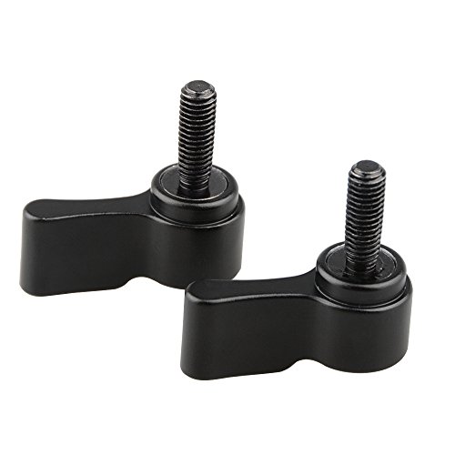 CAMVATE M5 Male Threading（18mm Long） Rotating Knob Adjustable Thumb Lever Screw (Black)