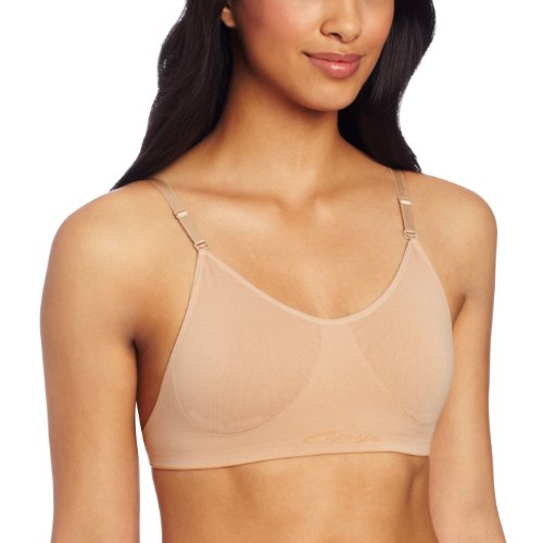 Capezio Women's Seamless Clear Back Bra With Transition Straps, Nude, X-Small