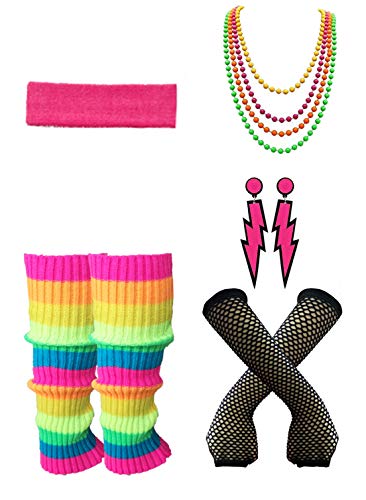 Women's Cable Knit Leg Warmers 80s Knitted Crochet Adult Long Socks Multicoloured (one size, S19)