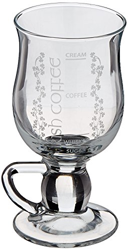 Belleek Pottery Galway Crystal Irish Coffee Glasses, 5.7-Inch, Clear, Set of 2