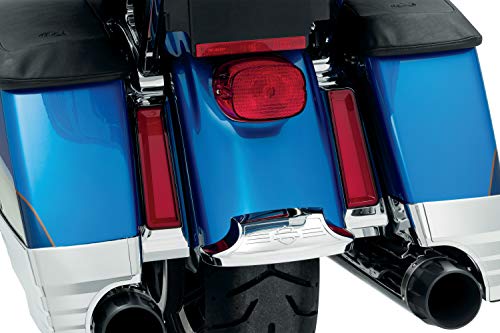 Kuryakyn 2900 Motorcycle Lighting Accessory: Tracer LED Run/Turn/Brake Light Saddlebag Support Inserts for 2014-20 Harley-Davidson Motorcycles, Chrome, 1 Pair