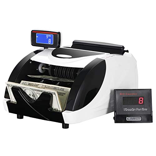 ZENY Money Counter Automatic Bill Currency Counting Machine UV Detection & MG Counterfeit Bill Detection,Business Grade Cash Counter
