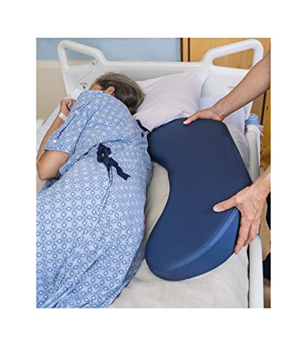 Jewell Nursing Solutions Bed Sore Rescue Turning Wedge for Patients - Positioning Hospital Pad with Contoured Sacral Coccyx Area and Pressure Distribution Layered Foam to Deter Bed Sores